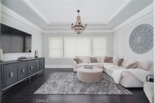 Chandelier, Interior, Living room, Wood Texture Flooring