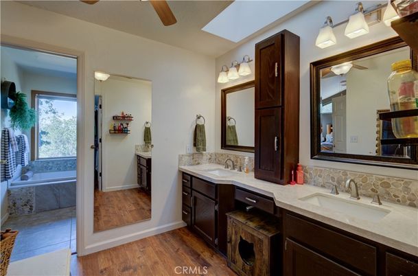 Bathroom, Dual Sink Vanities, Interior, Wood Texture Flooring