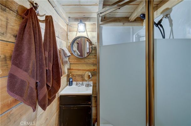 Bathroom, Interior, Wooden Beams
