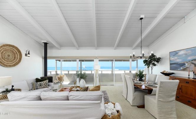 Dining room, Fireplace, Interior, Living room, Pendant Lights, Water
