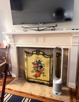 Fireplace, Interior, Wood Texture Flooring