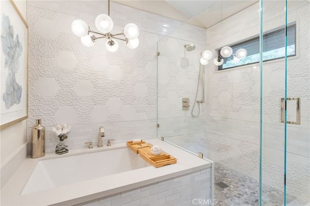 Bathroom, Glass Shower, Interior, Pendant Lights