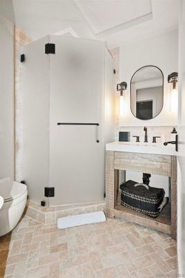 Bathroom, Fireplace, Interior
