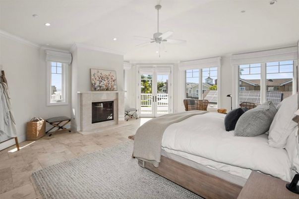 Bedroom, Fireplace, Interior, Recessed Lighting