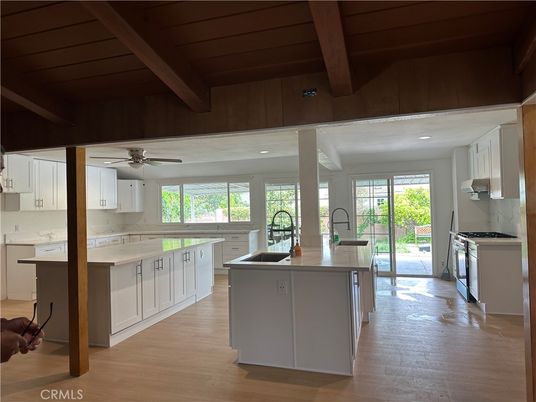 Interior, Kitchen, Recessed Lighting, Wooden Beams, Wooden Ceilings, Wood Texture Flooring