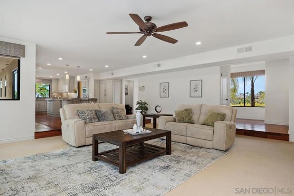 Interior, Kitchen, Living room, Pendant Lights, Recessed Lighting, Wood Texture Flooring