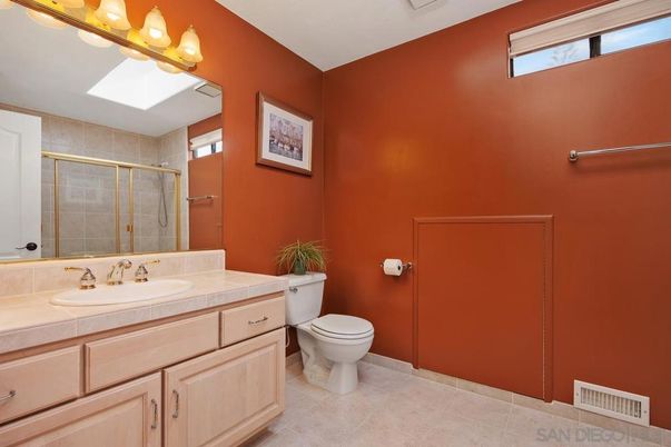 Bathroom, Glass Shower, Interior, Tile Countertops