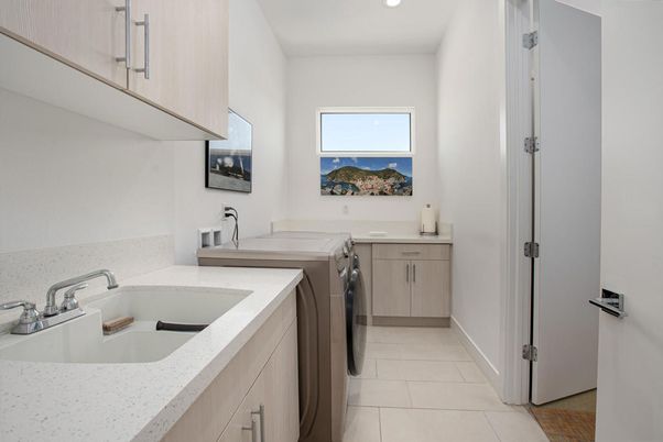 Bathroom, Interior, Recessed Lighting, Washer