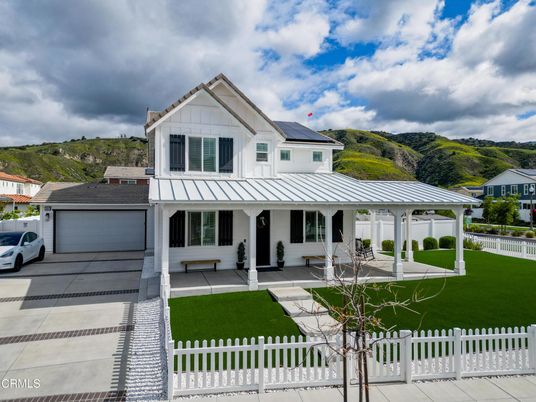 Attached, Exterior, Facade, Solar Panels, Farmhouse