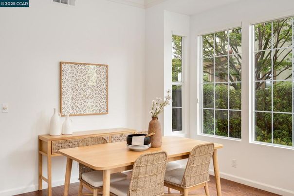Dining room, Interior, Wood Texture Flooring