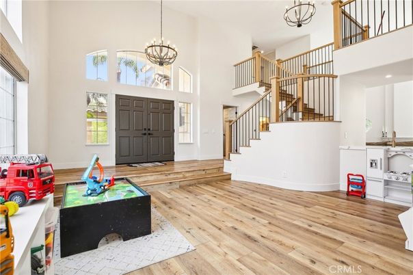 Chandelier, Interior, Pendant Lights, Wood Texture Flooring
