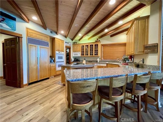 Interior, Kitchen, Recessed Lighting, Wooden Beams, Wooden Ceilings, Wood Texture Flooring