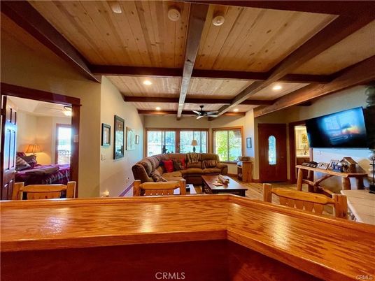 Interior, Living room, Recessed Lighting, Wooden Beams, Wooden Ceilings