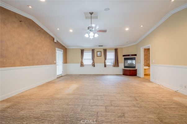 Empty room, Fireplace, Interior, Recessed Lighting