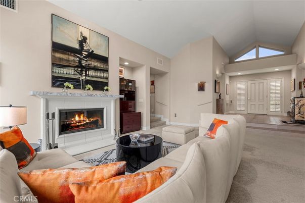 Fireplace, Interior, Living room, Recessed Lighting