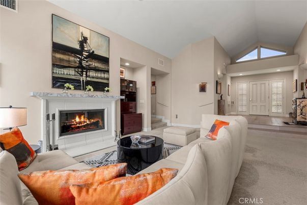 Fireplace, Interior, Living room, Recessed Lighting