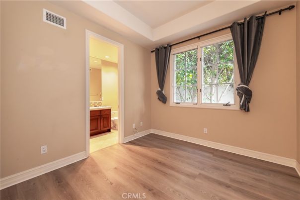 Bathroom, Empty room, Interior, Recessed Lighting, Wood Texture Flooring