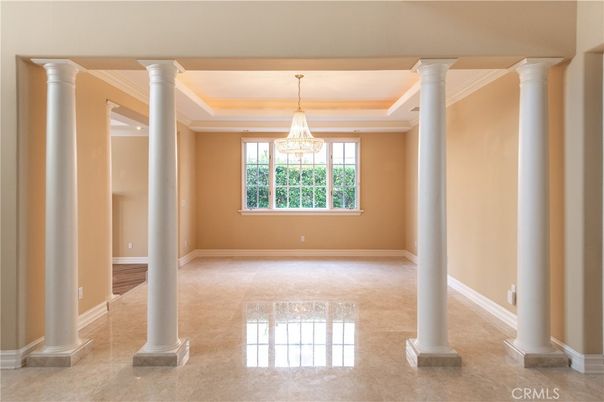 Chandelier, Empty room, Interior