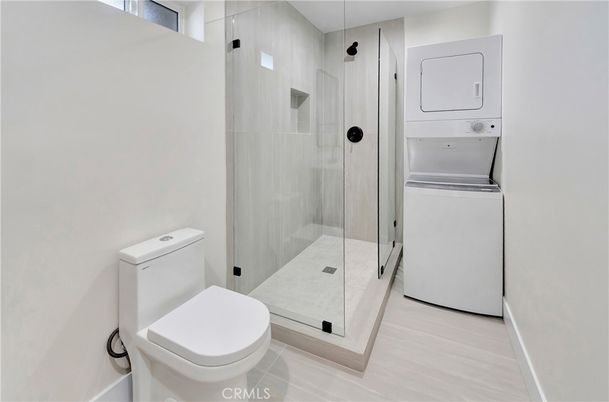 Bathroom, Glass Shower, Interior, Washer