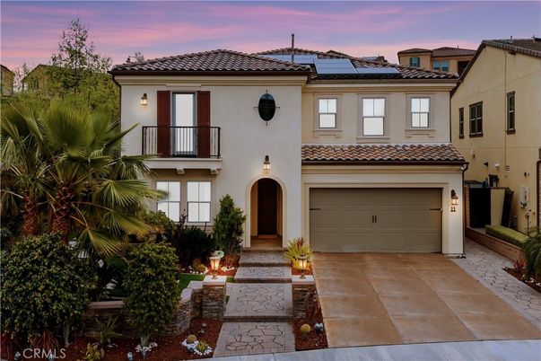 Attached, Exterior, Facade, Solar Panels, Mediterranean