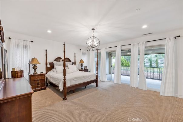 Bedroom, Chandelier, Interior, Recessed Lighting