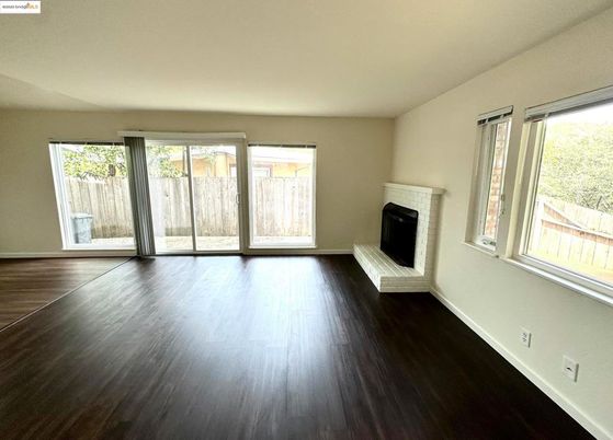 Empty room, Fireplace, Interior, Wood Texture Flooring
