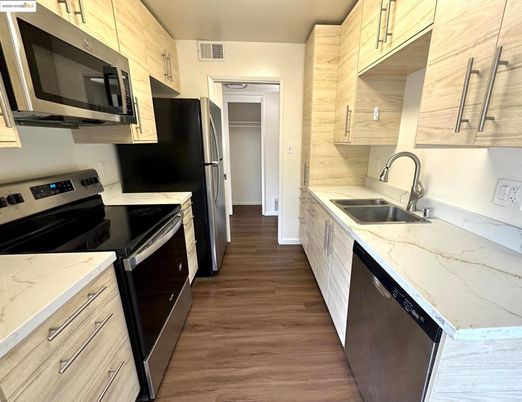 Interior, Kitchen, Wood Texture Flooring