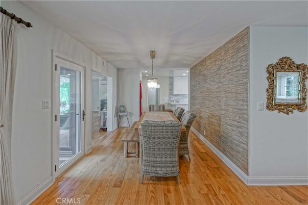 Dining room, Interior, Kitchen, Pendant Lights, Wood Texture Flooring