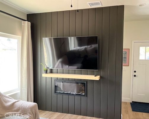 Fireplace, Interior, Wood Texture Flooring