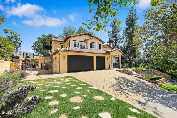 Attached, Backyard, Exterior, Facade, Mediterranean