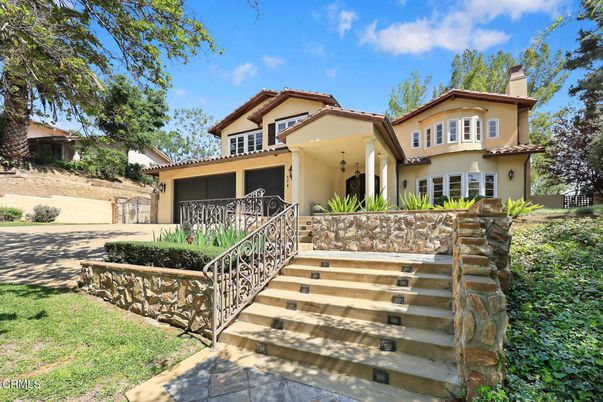 Attached, Backyard, Exterior, Facade, Mediterranean