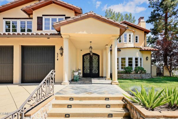 Attached, Exterior, Facade, Spanish Mediterranean