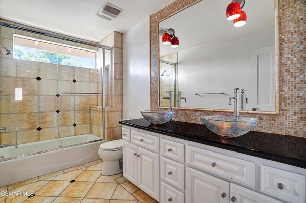 Bathroom, Dual Sink Vanities, Glass Shower, Interior