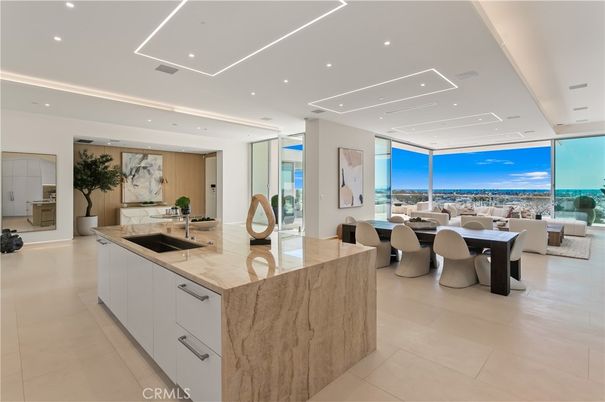 Dining room, Interior, Kitchen, Living room, Recessed Lighting, Water