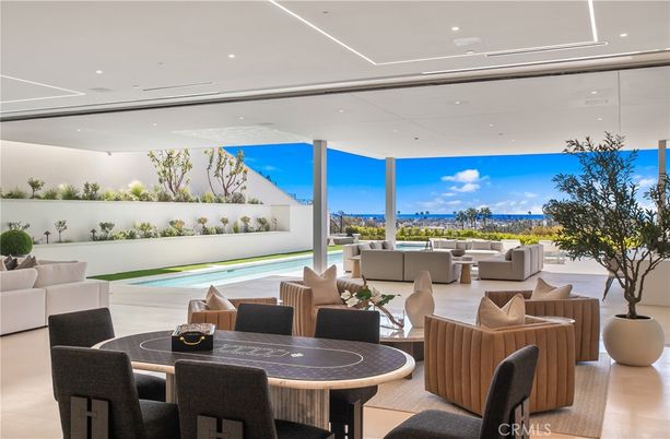 Dining room, Interior, Living room, Pool, Recessed Lighting
