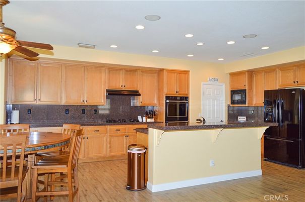Dining room, Interior, Kitchen, Recessed Lighting, Wood Texture Flooring