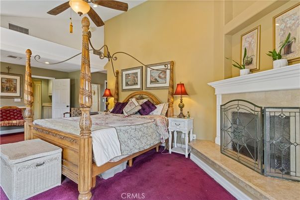 Bedroom, Fireplace, Interior, Recessed Lighting