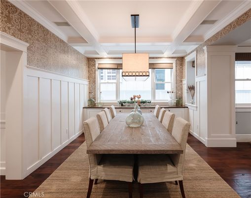 Dining room, Interior, Wood Texture Flooring