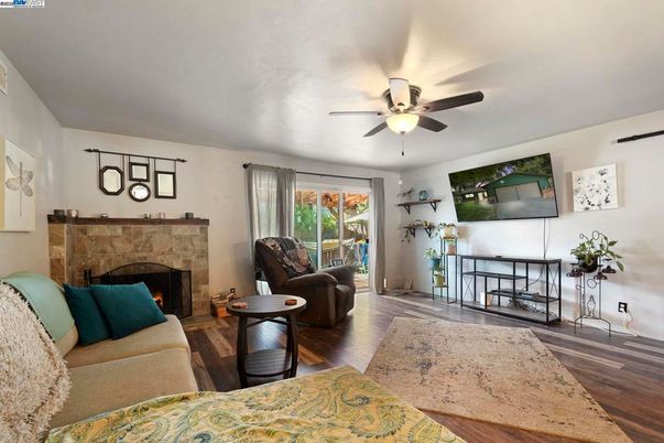 Fireplace, Interior, Living room, Wood Texture Flooring