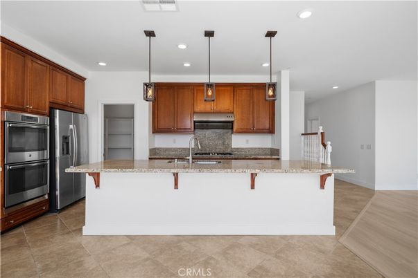 Interior, Kitchen, Pendant Lights, Recessed Lighting, Stainless Steel Appliances