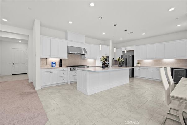 Dining room, Interior, Kitchen, Living room, Recessed Lighting