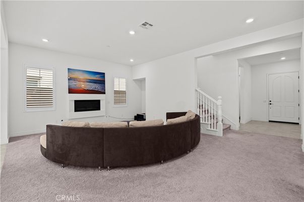 Fireplace, Interior, Living room, Recessed Lighting