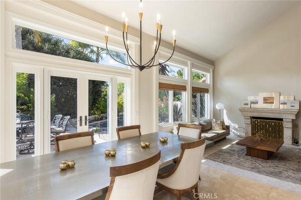 Chandelier, Dining room, Fireplace, Interior, Living room, Pendant Lights