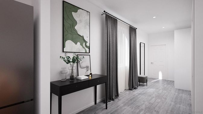 Interior, Recessed Lighting, Wood Texture Flooring