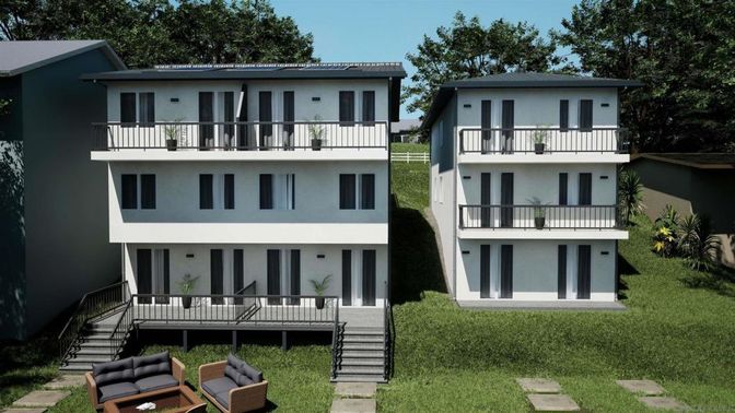 Exterior, Facade, Rowhouse