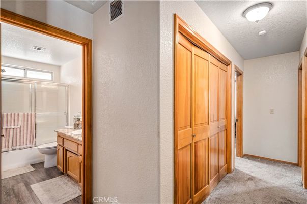 Bathroom, Glass Shower, Interior, Wood Texture Flooring