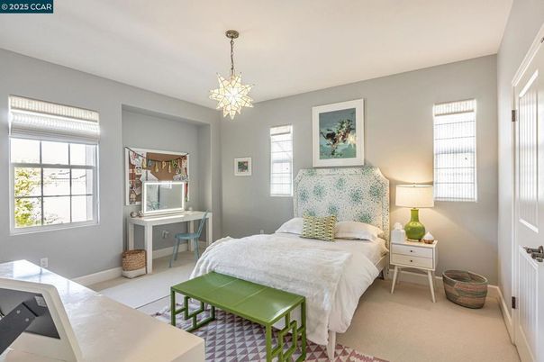 Bedroom, Interior, Pendant Lights