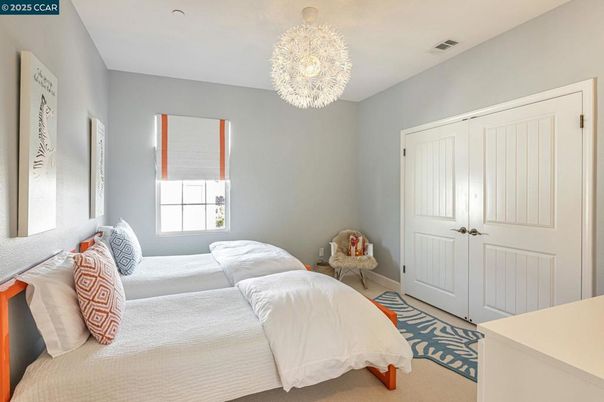 Bedroom, Chandelier, Interior
