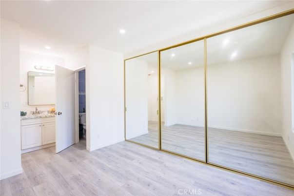 Bathroom, Empty room, Interior, Recessed Lighting, Wood Texture Flooring