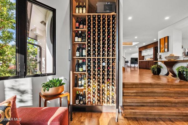 Interior, Recessed Lighting, Wine Storage, Wood Texture Flooring